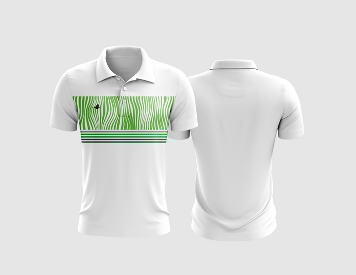 เสื้อเทนนิสคอปก - เขียวขาว