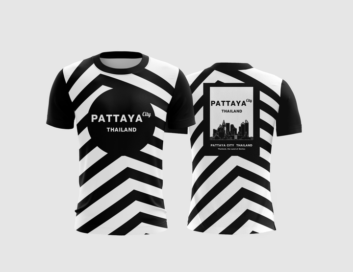 เสื้อลาย Pattaya B&W