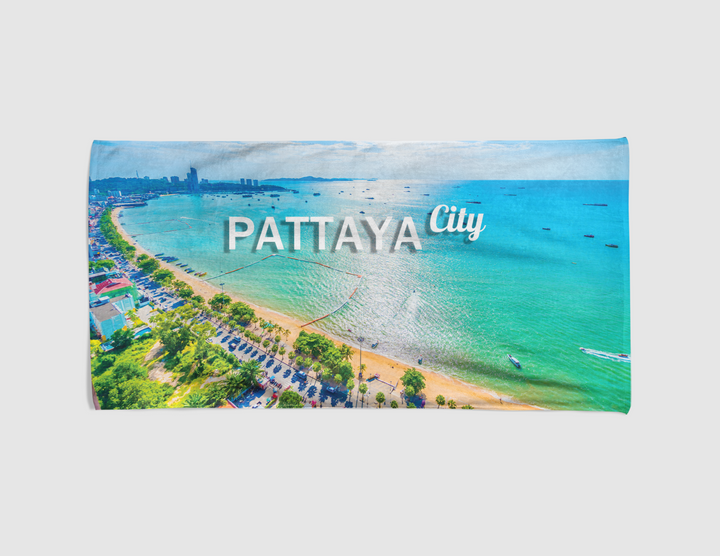 ผ้าเช็ดตัวผืนใหญ่ ลาย Pattaya beach