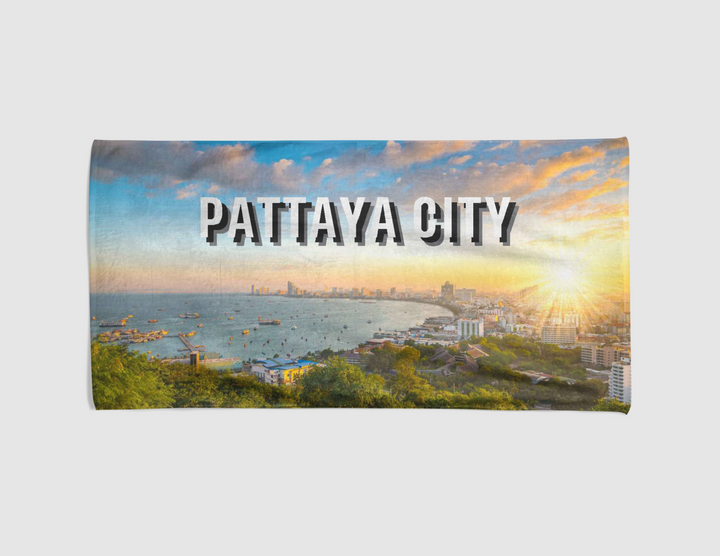 ผ้าเช็ดตัวผืนใหญ่ ลาย Pattaya view